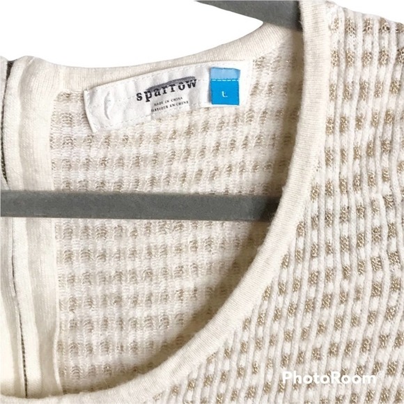 Sparrow by Anthropologie gilt grid sweater dress size L - Picture 4 of 9